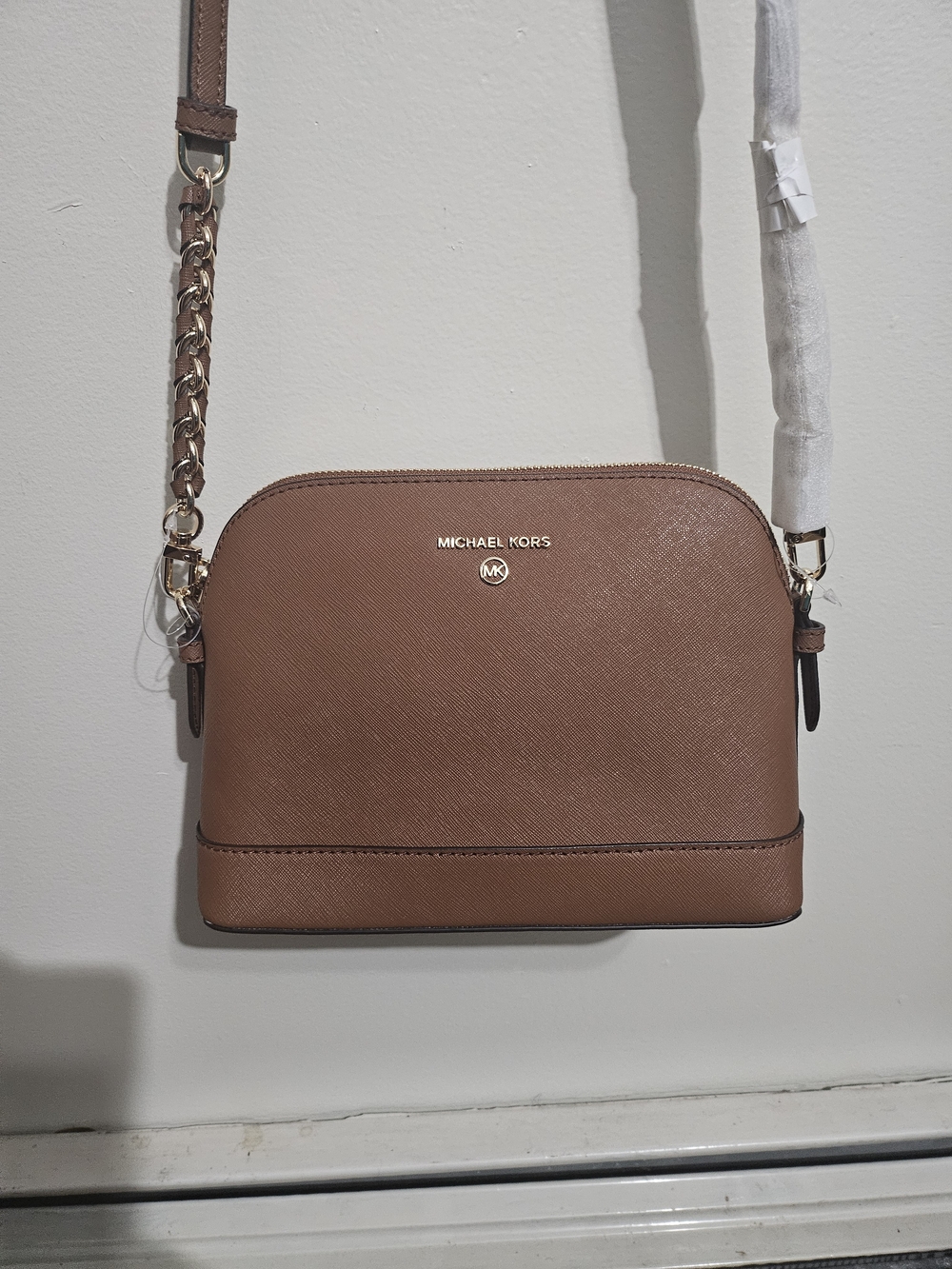 Michael Kors Brown Leather Crossbody Bag